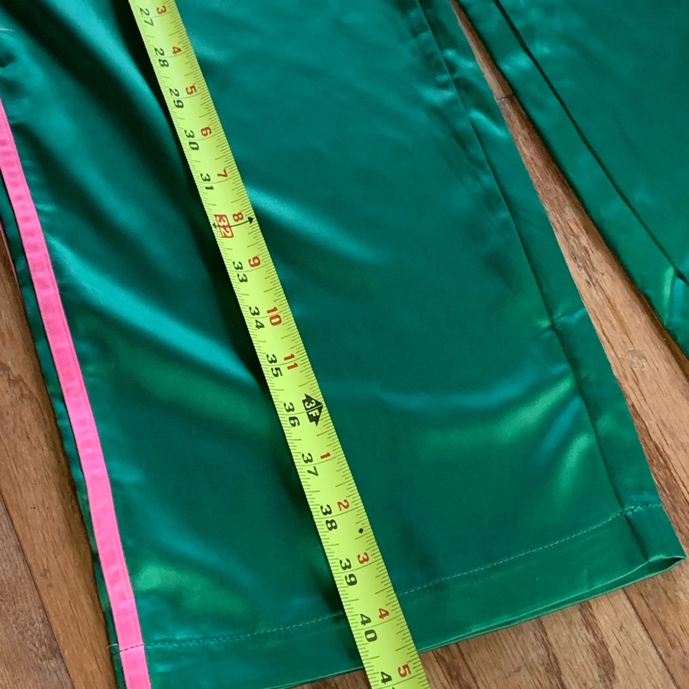 Haute Monde Pink and Green Satin Pants - Picture 8 of 8
